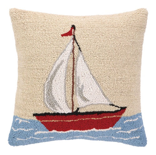 Square Sailboat Hook Pillow
