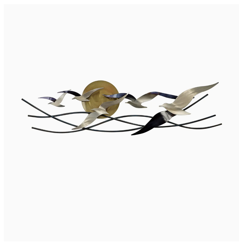 Winged Surfers Seagulls Wall Art