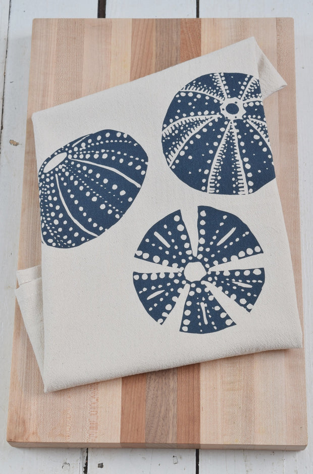 Sea Urchin Tea Towel Navy