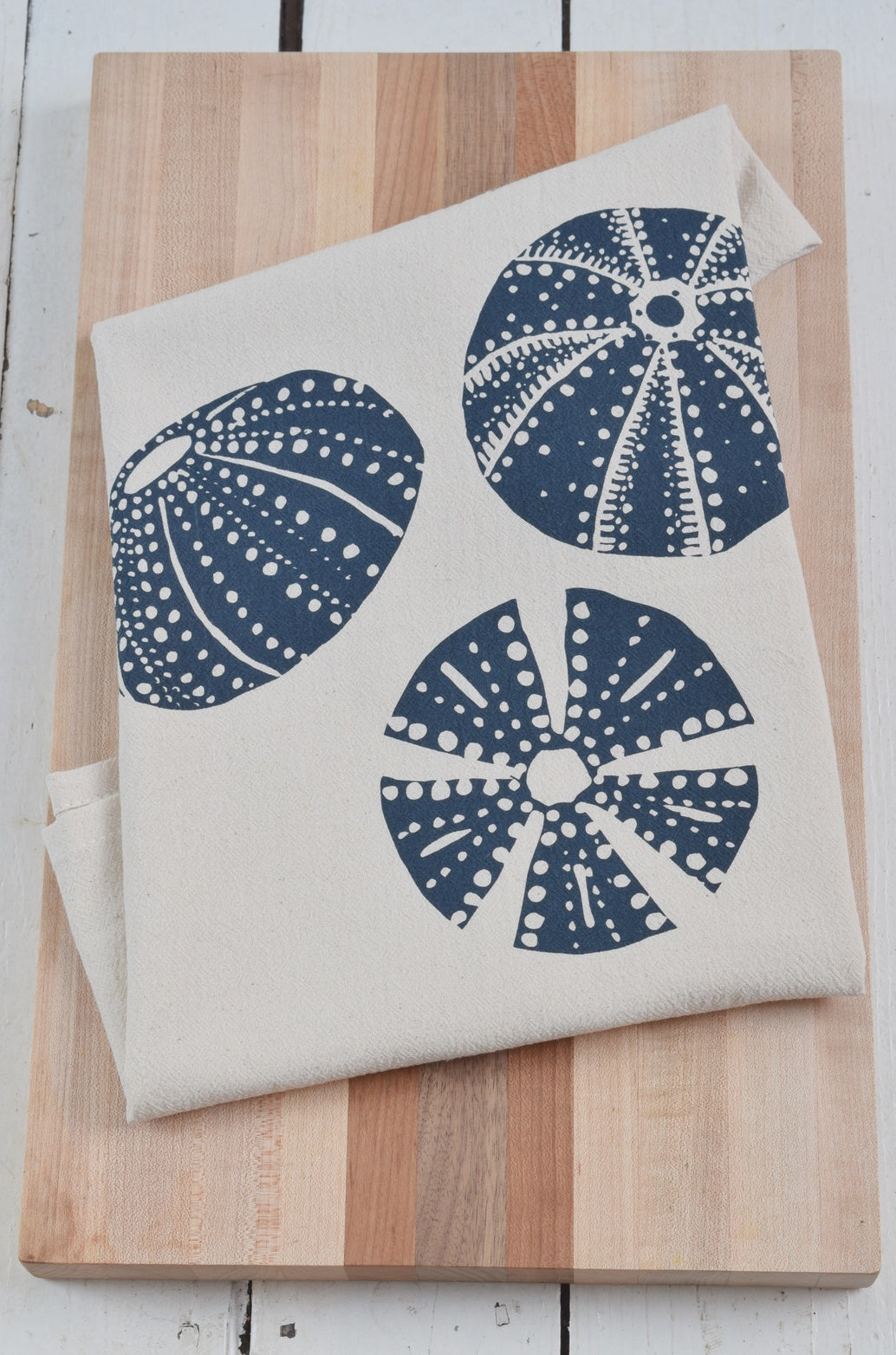 Sea Urchin Tea Towel Navy
