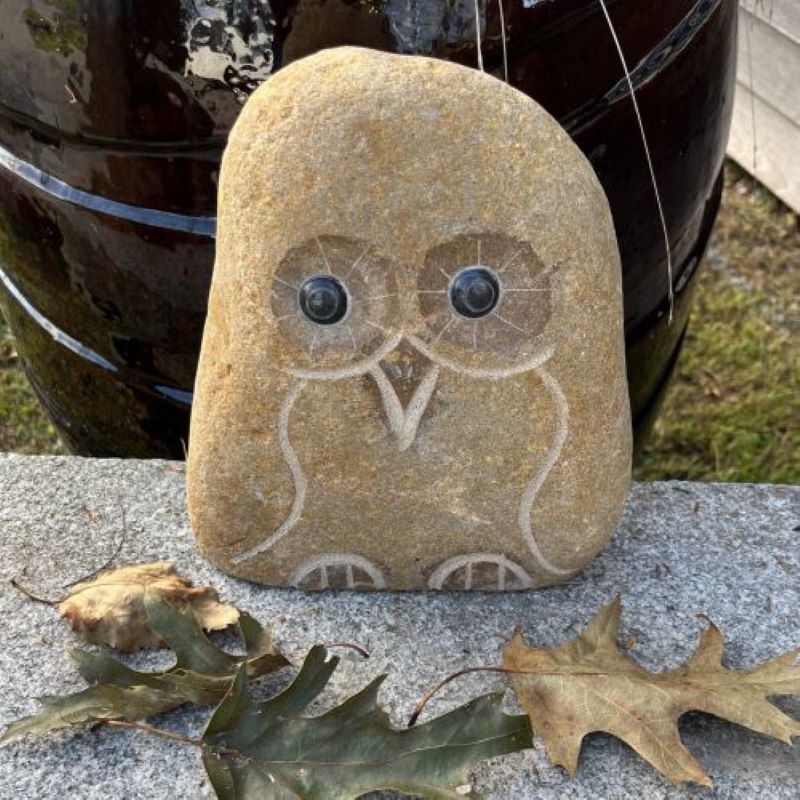 Stone Age 8" Boulder Owl