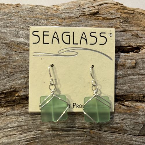 Sea Glass Wrap Earrings