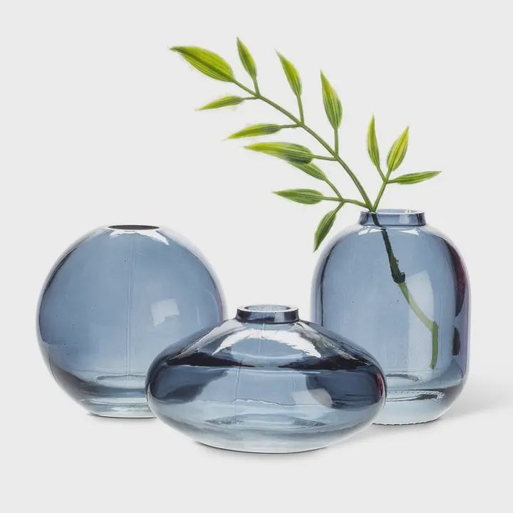 Small Bud Vase-Dark Blue Oval