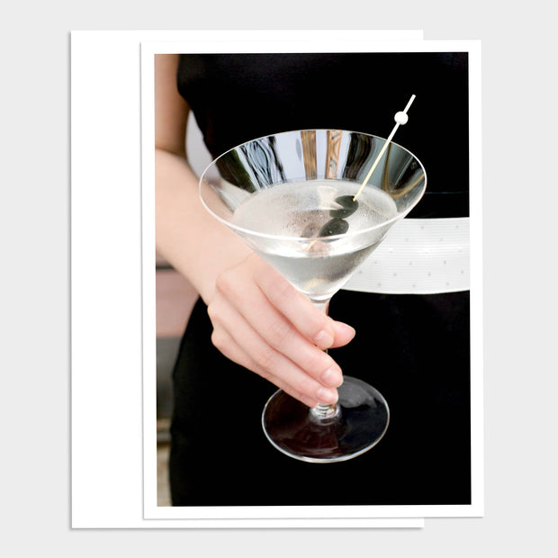 Martini Glass Happy Birthday Greeting Card