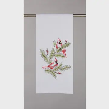 Cardinals Embroidered Kitchen Towel