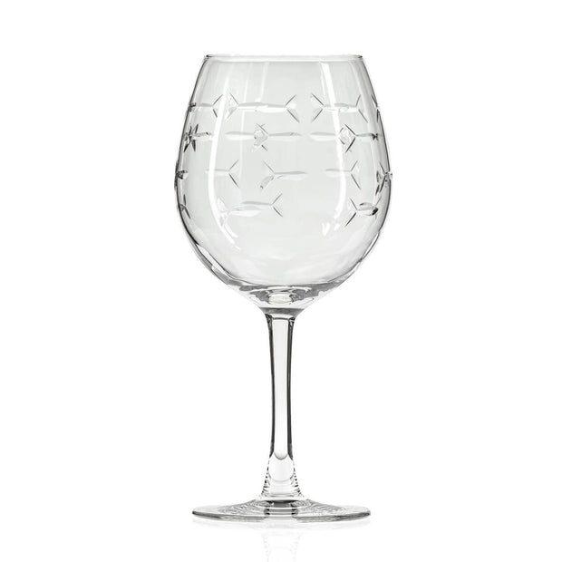 School of Fish 18oz Balloon Red Wine Glass