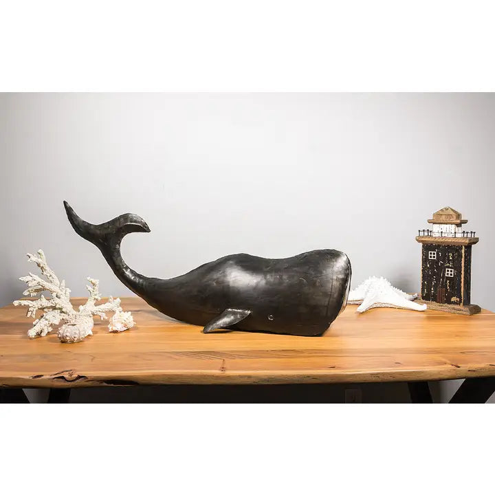 Extra Large Whale Decor-Black