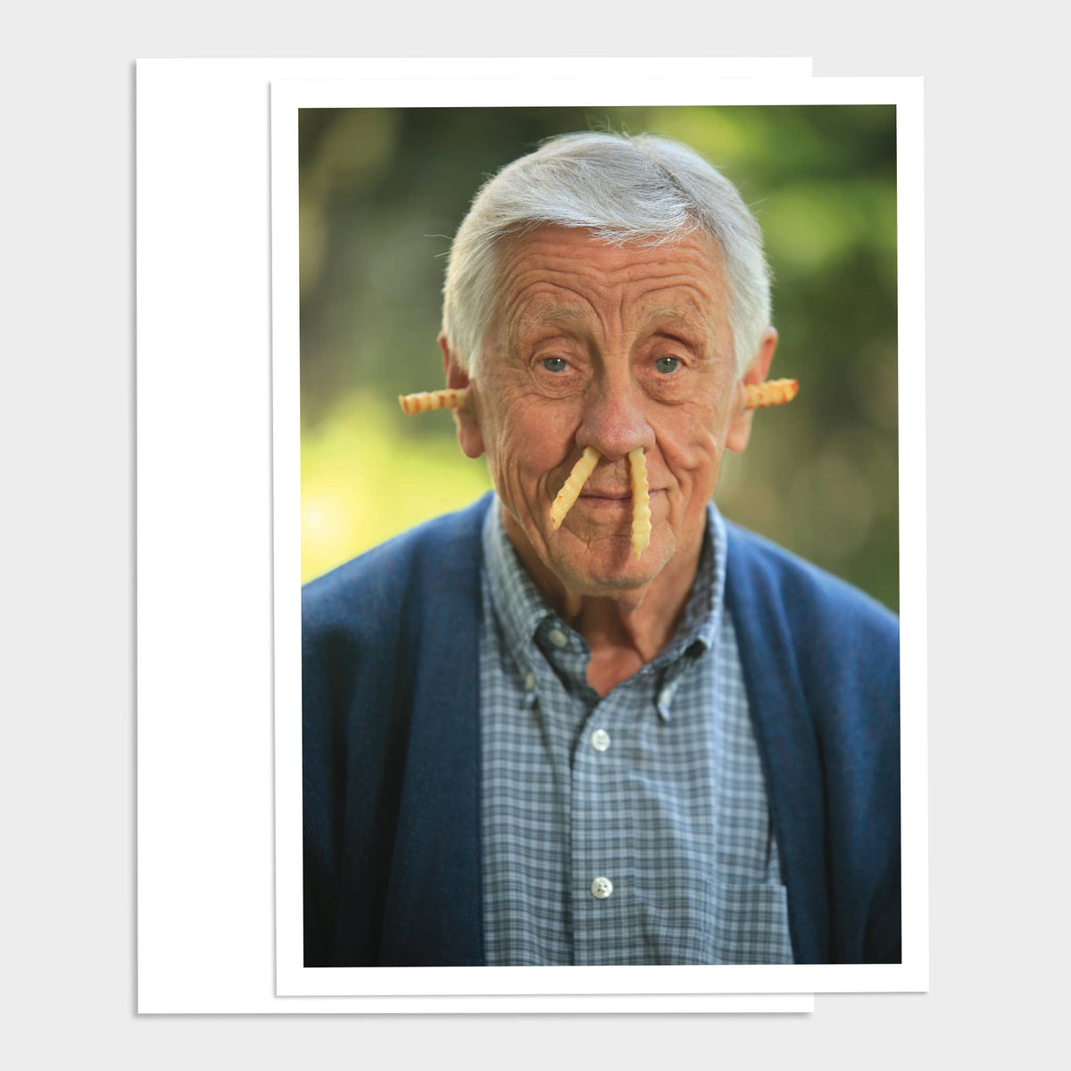 Guy with Fries Happy Birthday Greeting Card