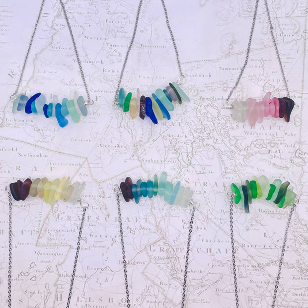 The Sea Bar- Sea Glass Statement Necklace(1)