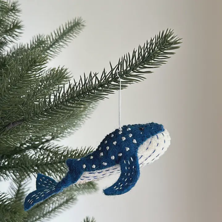 Blue Minke Whale Ornament
