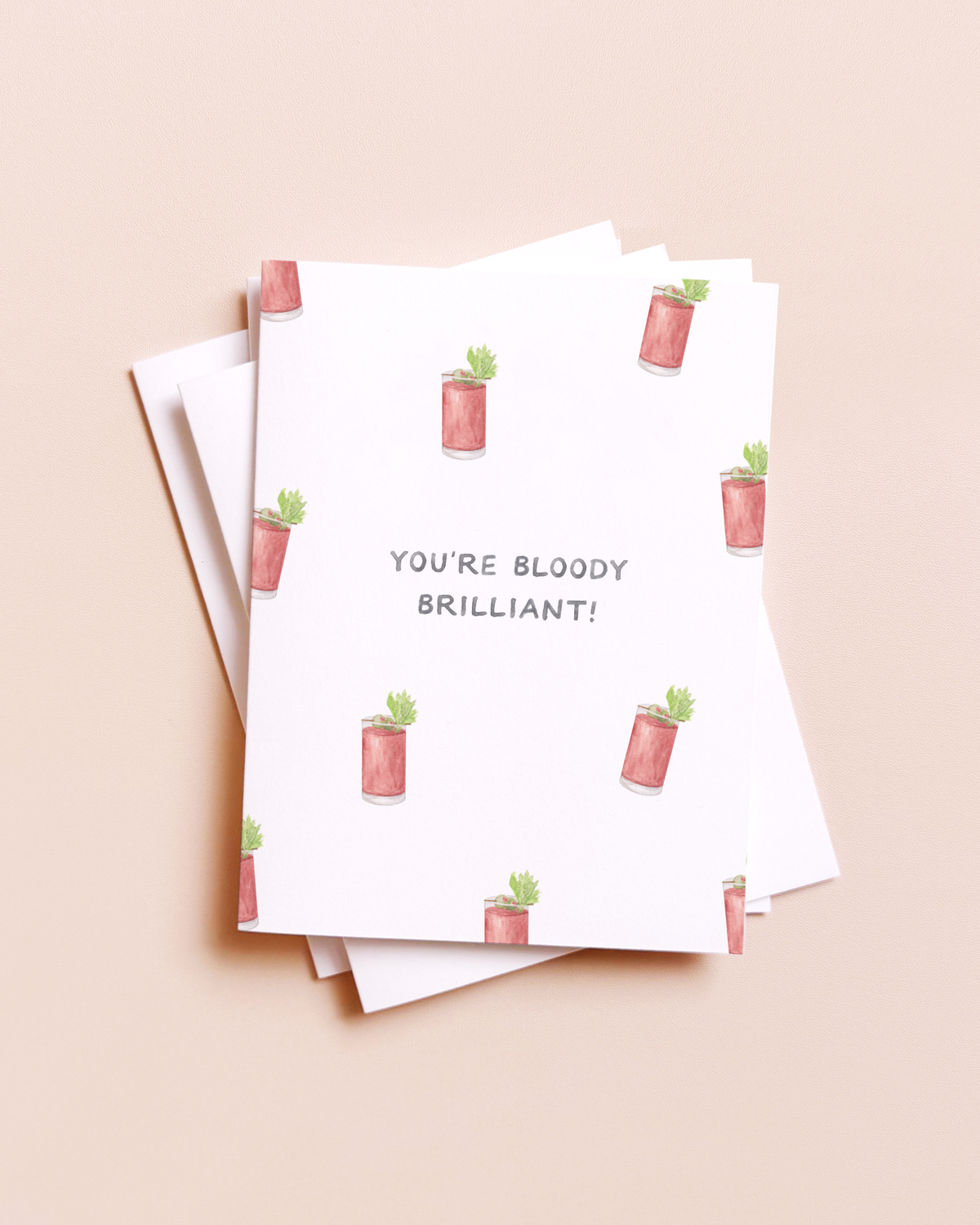 Bloody Brilliant — Cocktail Pun Congrats / Graduation Card