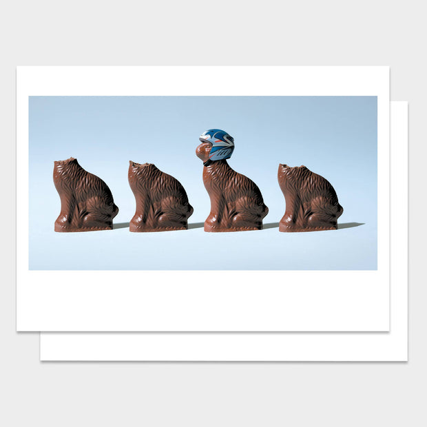Chocolate Bunnies Happy Birthday Greeting Card