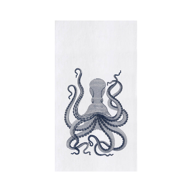 Coastal Blue Octopus Kitchen Towel