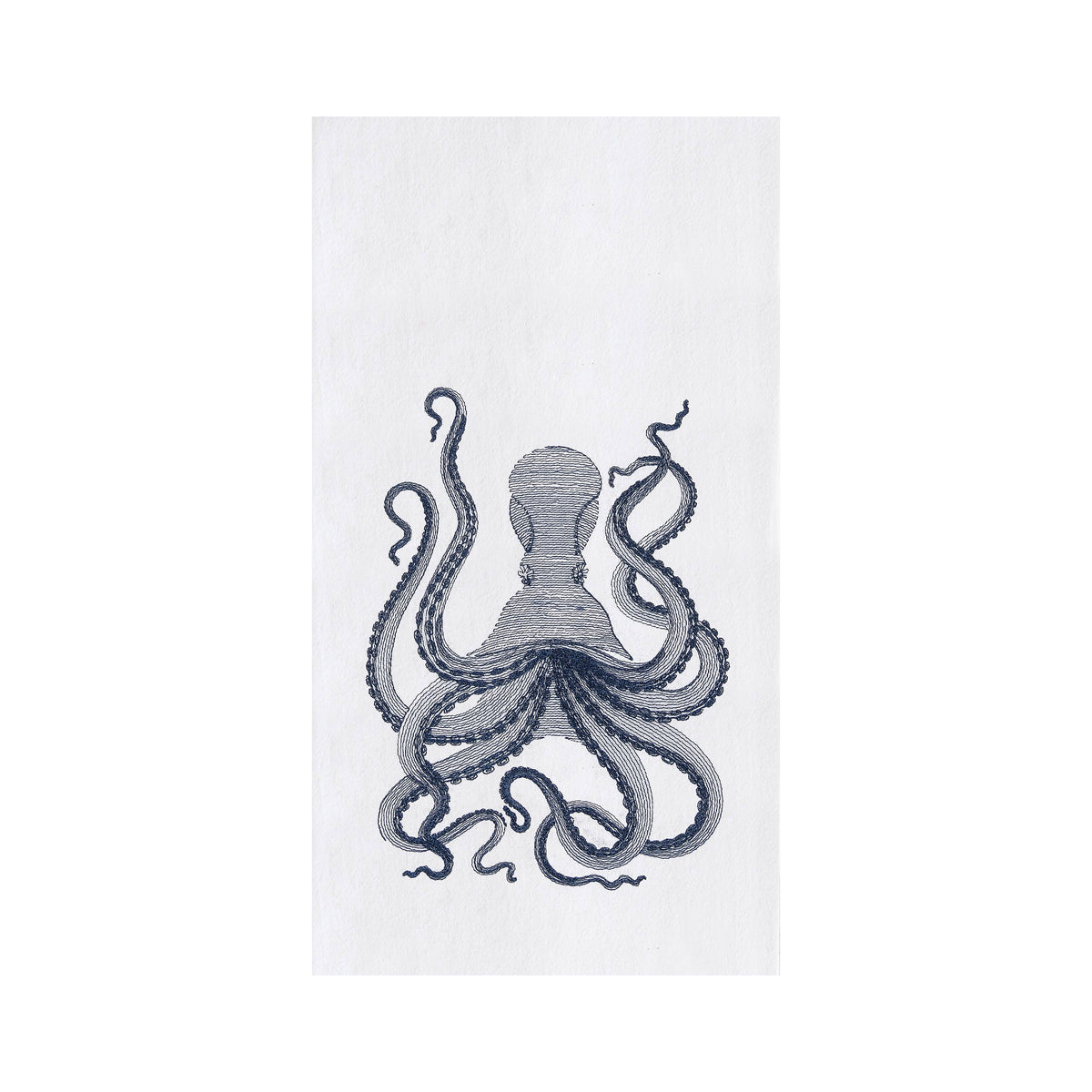 Coastal Blue Octopus Kitchen Towel