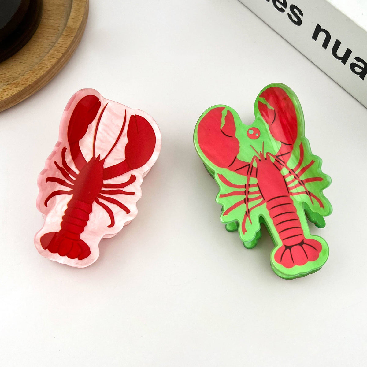 Red Lobster Hair Claw Clip, Ocean Hair Accessories