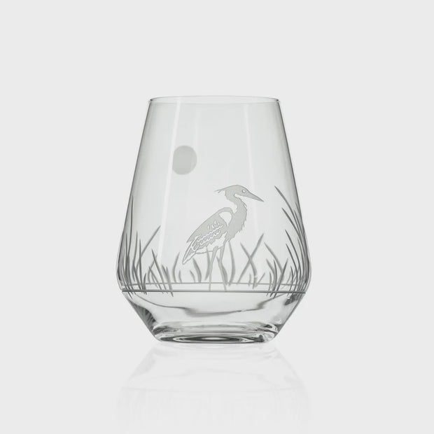 Heron Stemless Wine Tumbler Glass
