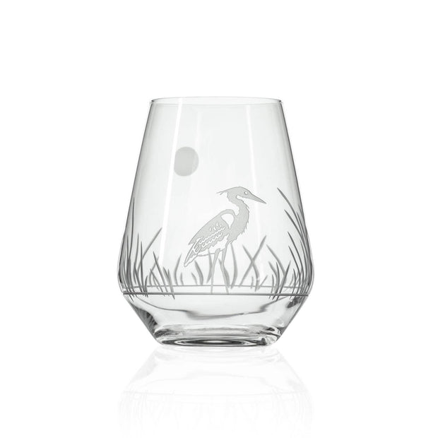 Heron Stemless Wine Tumbler Glass 18oz