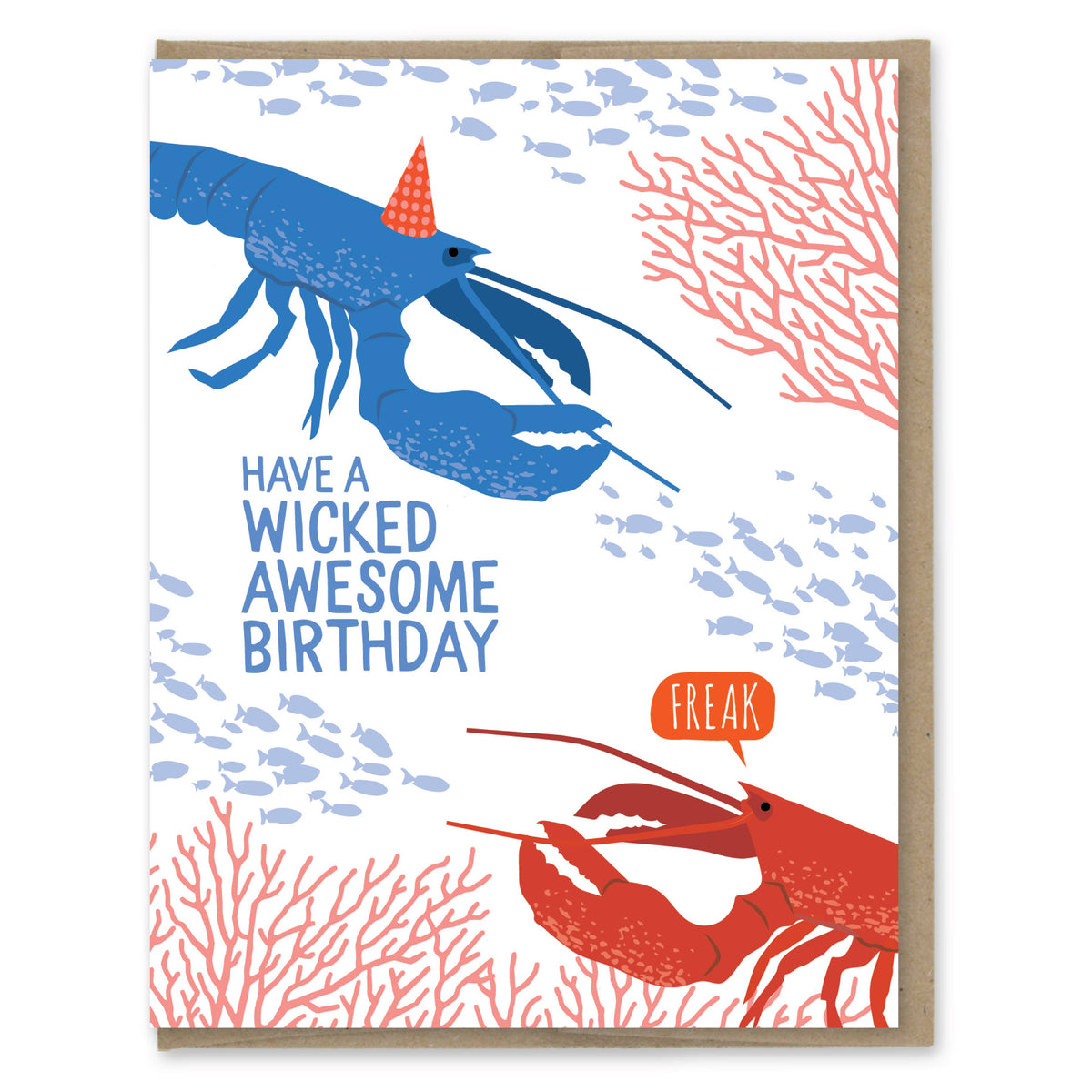 Wicked Awesome Lobsters Birthday Card