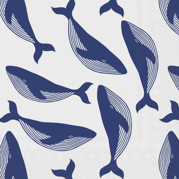 Whales cocktail napkins