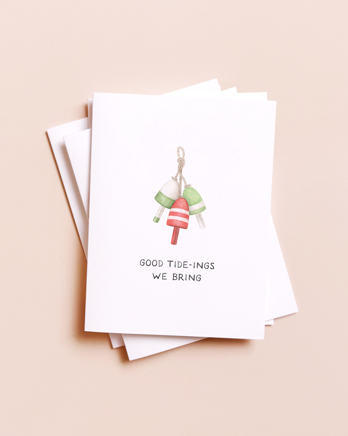 Good Tidings — Nautical / Coastal Buoys Christmas Card