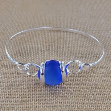 Sea Glass Bracelet Cobalt