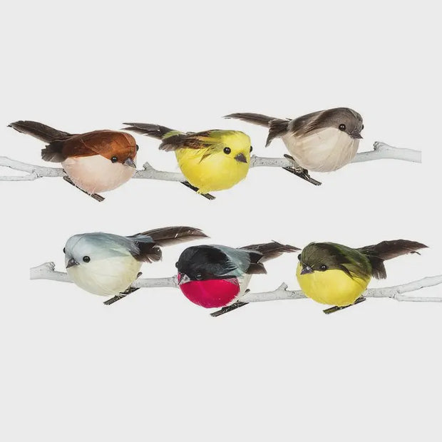 Bird clip Ornament White/Black