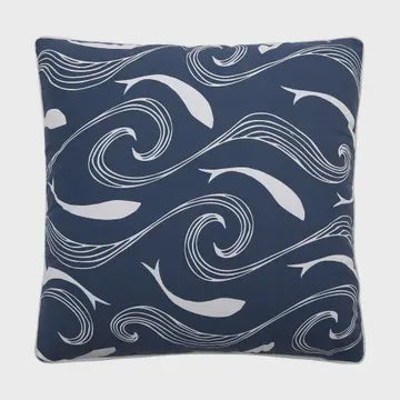 Waves and Fish Pillow