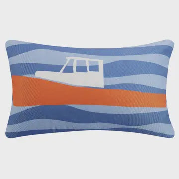 Lobster Cove Boat Digital Printed Pillow