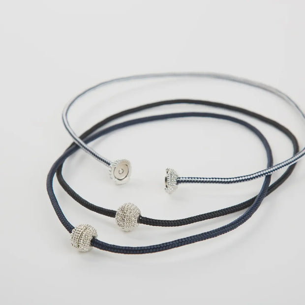 Captain's Cord Necklace Silver