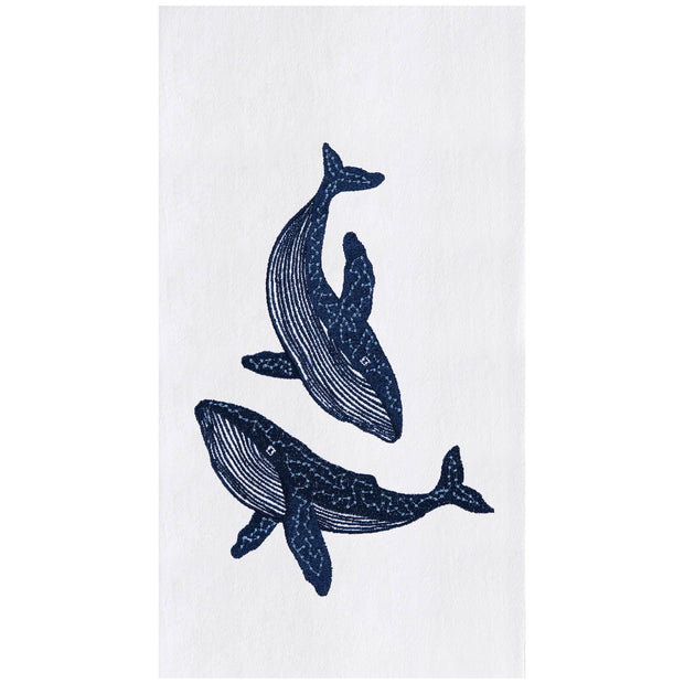 Coastal Blue Whales Kitchen Towel