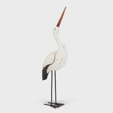 Tall Shore Bird with Metal Legs