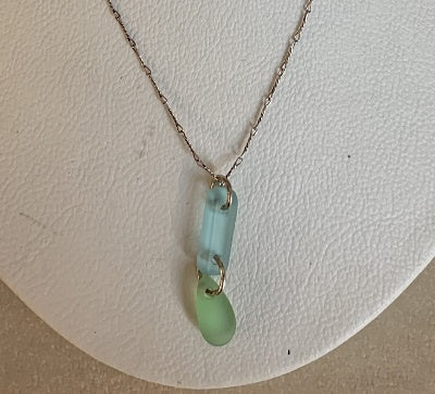 Sea Glass Dewdrop Necklace