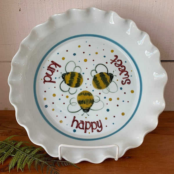 Fluted Pie Plate Sheepscot River Pottery
