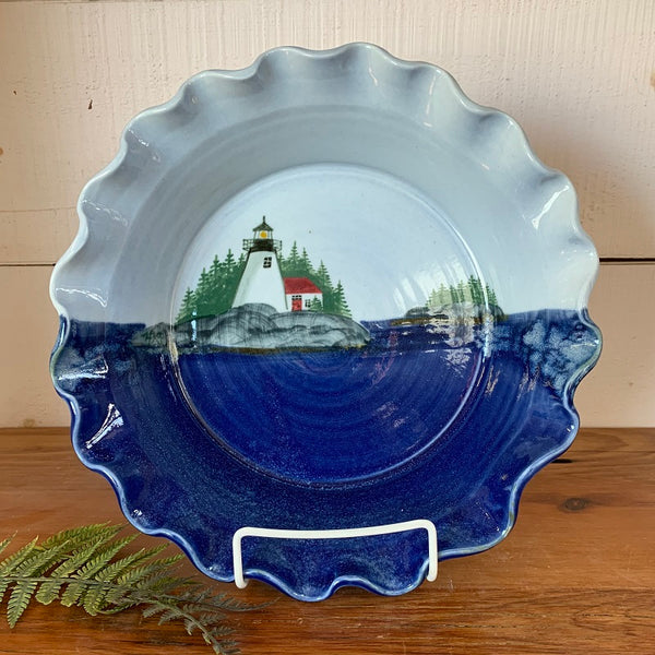 Fluted Pie Plate Sheepscot River Pottery