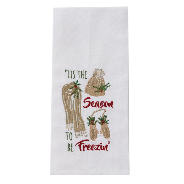 Freezin Embroidered Dishtowel
