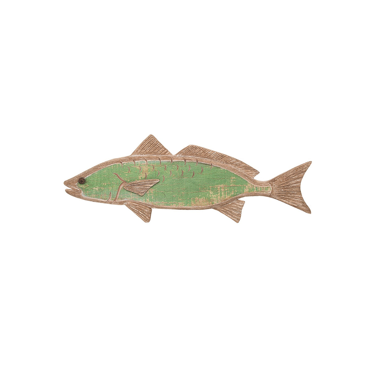 Green Weathered Fish Plaque