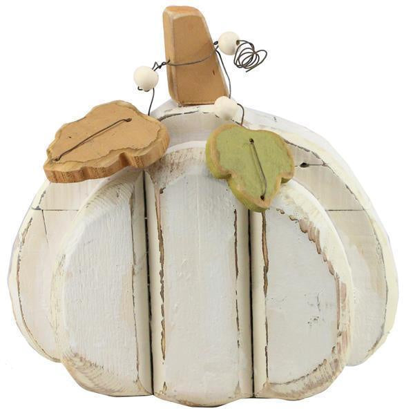 Small White Wood Pumpkin