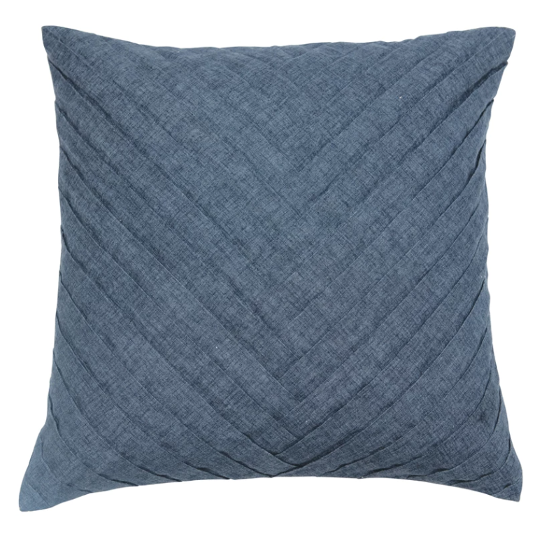 Blue Pleated Pillow