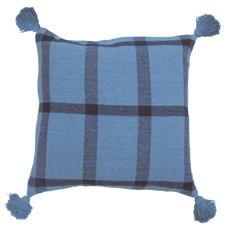 Grid & Tassel Pillow