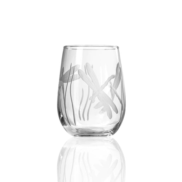 Dragonfly Stemless Wine Glass