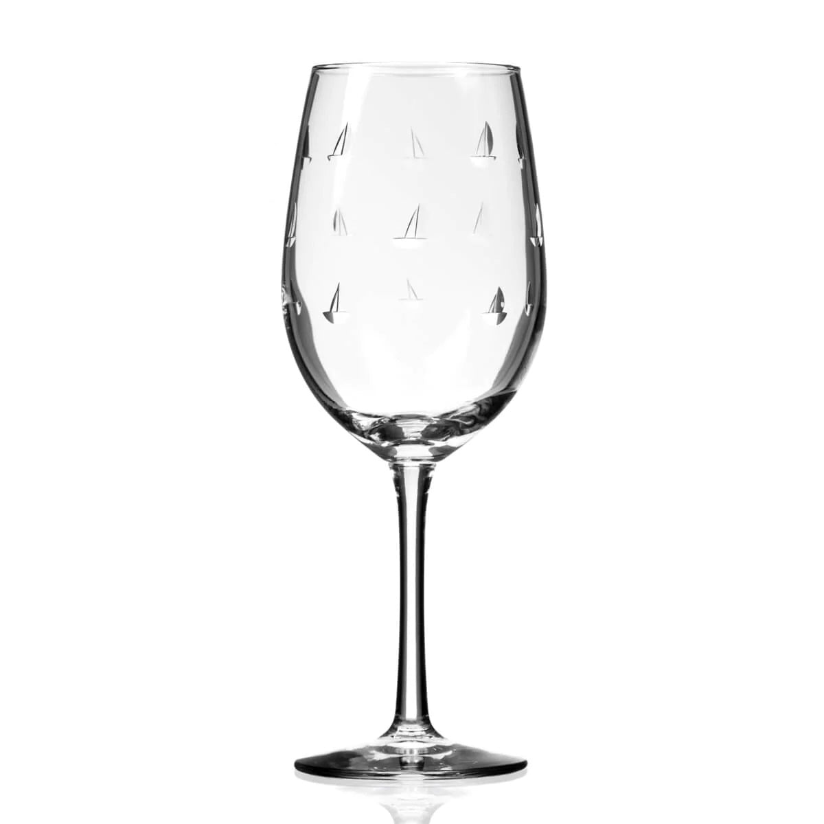 Sailing White Wine Glass